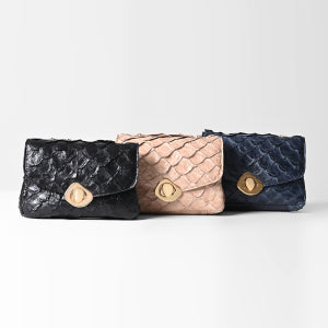 Bolsa de Couro Pirarucu Premium Porte Pequeno