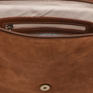 Bolsa Tiracolo de Couro com Franjas Boho