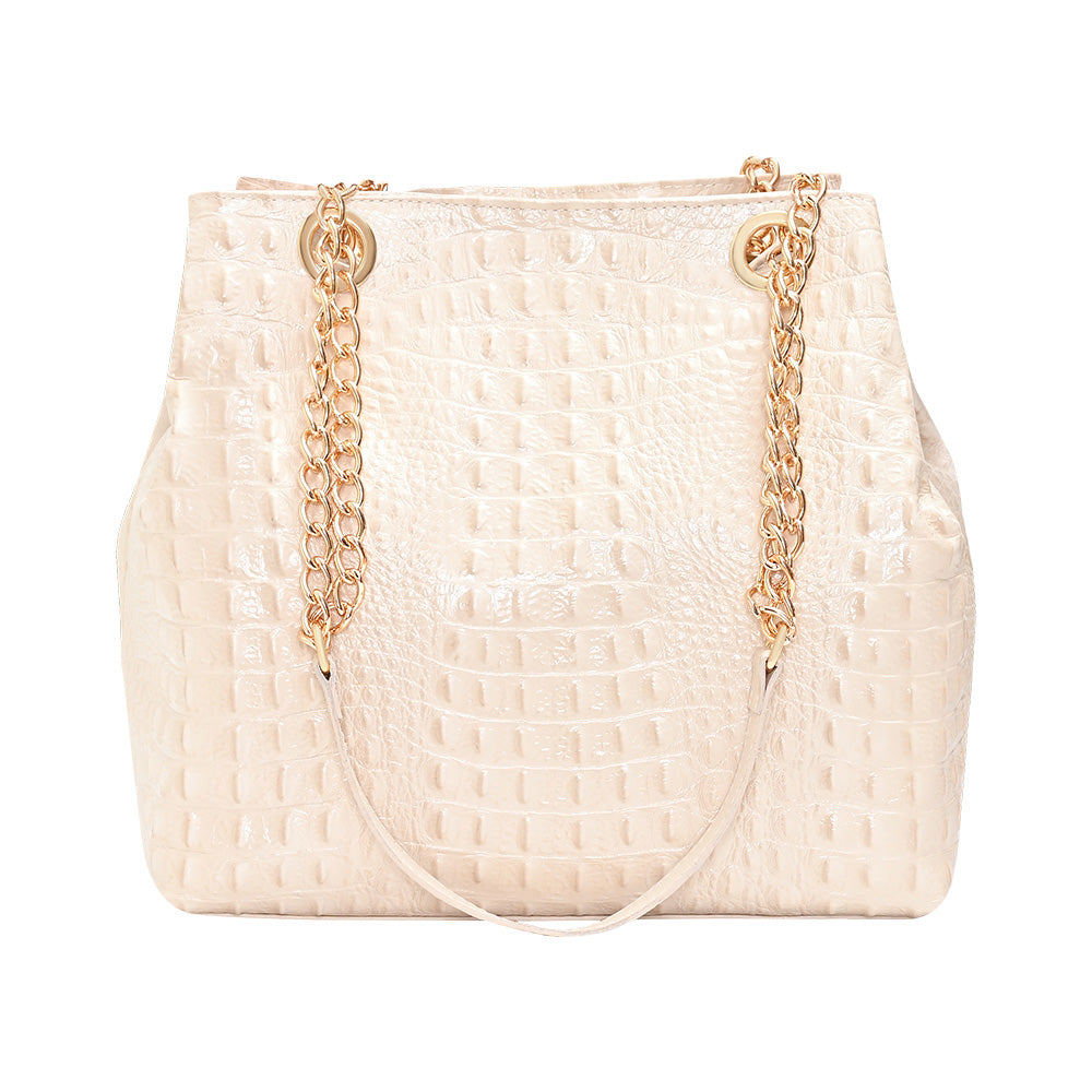 Bolsa Grande de Couro Croco Premium