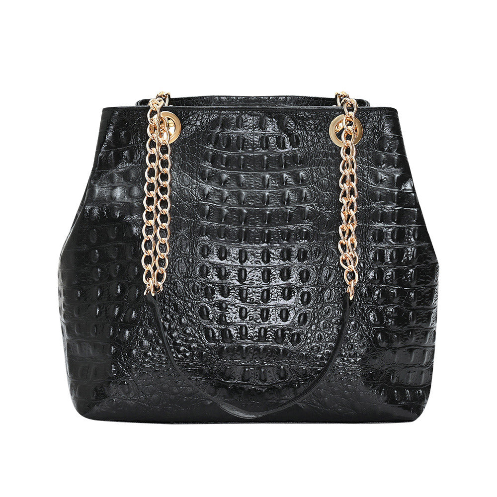Bolsa Grande de Couro Croco Premium
