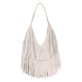 Bolsa de Couro com Franjas Boho