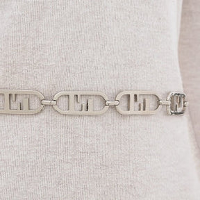 Cinto Corrente de Metal Prata - 2,3 cm