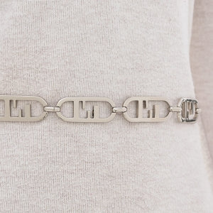 Cinto Corrente de Metal Prata - 2,3 cm