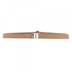 Cinto de Elástico Fino Ajustável com Regulagem e Fivela Prata - 1,5 cm