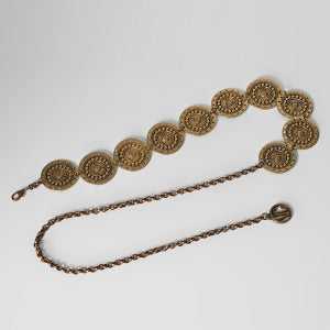 Corrente Boho de Metal com Pedraria - 3,0 cm