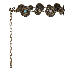Corrente Boho de Metal com Pedraria - 5,0 cm