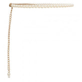 Cinto Corrente com Metal Dourado e PÃ©rolas - 1,0 cm