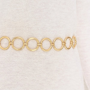Corrente de Metal Dourado Argolas - 3,5 cm