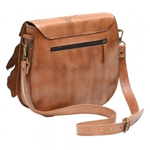 Bolsa de Couro Premium Design Folha  Transversal