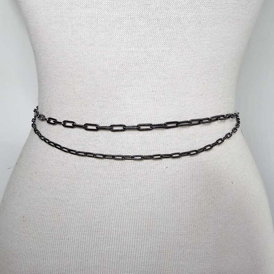 Corrente Dupla de Metal Delicada - 0,5 cm